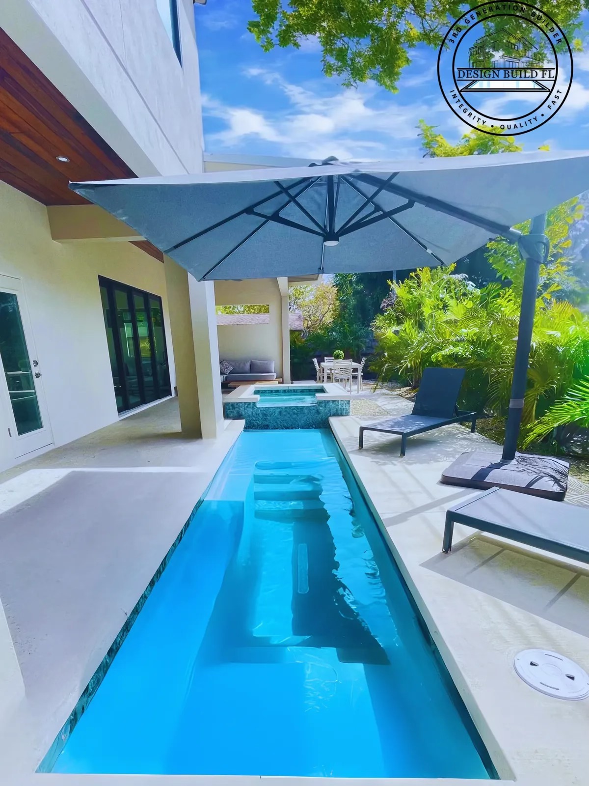 luxury pool and spa