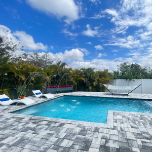 tropical pool landscape design siesta key